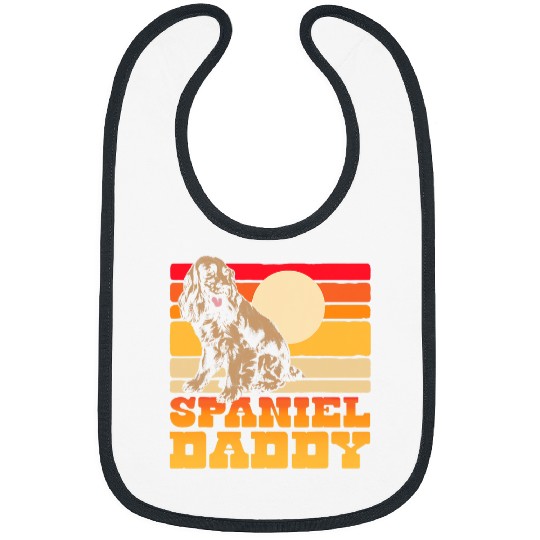 Dog Cocker Spaniel Spaniel Daddy Cute Retro Cocker 80s Sunset vintages Dog Owner Bibs