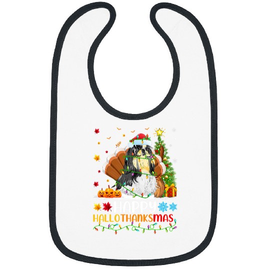 Shih Tzu Dog Lover Funny Happy Shih Tzu HelloThanksMas 2 Bibs