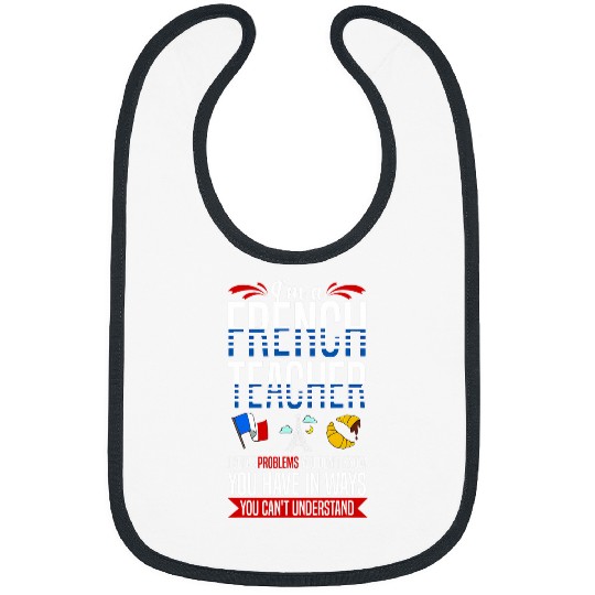 French Teacher France Flag Language Lesson Student 6 Bibs