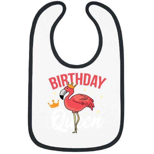 Pink Flamingo Animal Lover s Birthday Queen Birthday Gift bird Flamingos Bibs