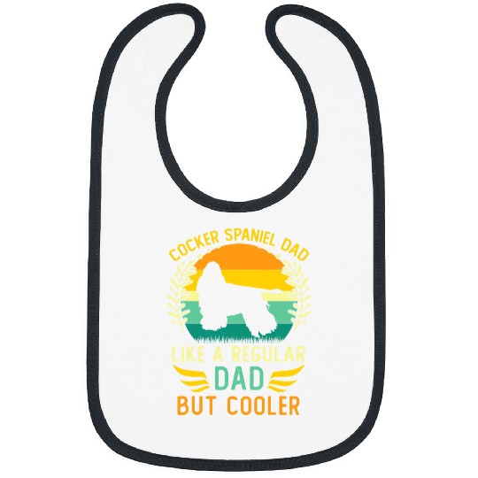 Dog Cocker Spaniel Retro vintages Cocker Spaniel Dad Fathers Day Bibs