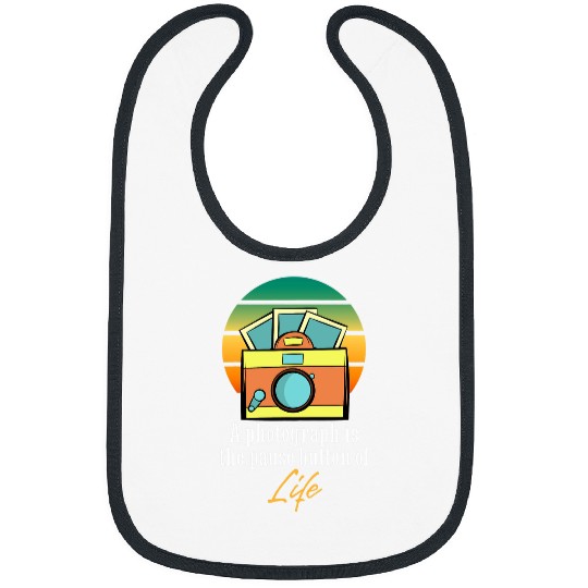 Retro Photography Camera Sunset Photographer Inspiring Quote Bibs