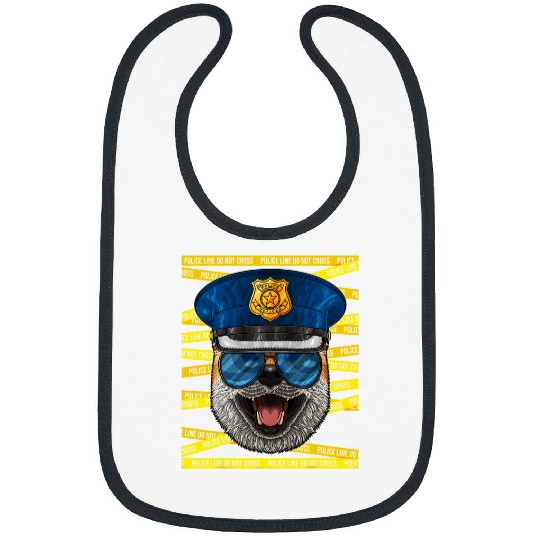 Shiba Inu Police Officer Policeman Funny Police Dog Bibs