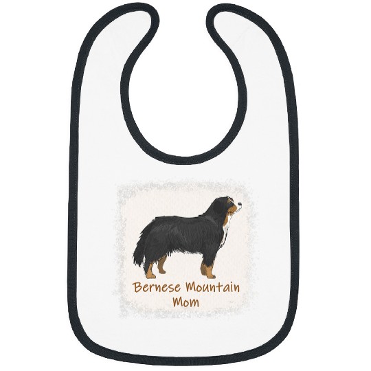Womens Bernese Mountain Mom Bleached Cute Dog Lover Gifts Bibs