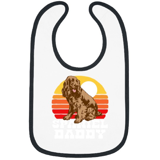 Dog Cocker Spaniel Spaniel Daddy Cute Retro Cocker 80s Sunset vintages Dog Owner7 Bibs