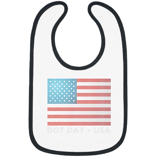Dot Day USA Flag Colorful Make Mark Men Women Kids Teacher Bibs