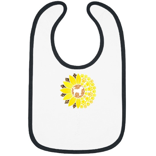 Womens Bernedoodle Mom For Women Bernedoodle Dog Mom Sunflower Fun Bibs