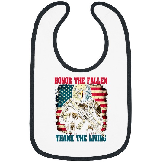 Eagle Honor The Fallen Thank The Living Memorial Day 2024 Bibs