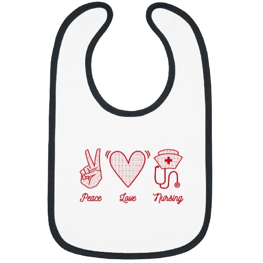 Peace Love Nursing nurses Appreciation medicals Mental Health 3 Bibs
