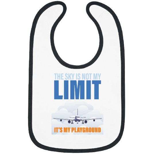 Sky No Limit Playground Pilot Aviation Airplane Aircraft Bibs