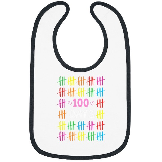 Teacher And Student Gifts Happy 100 Days Of School Bibs