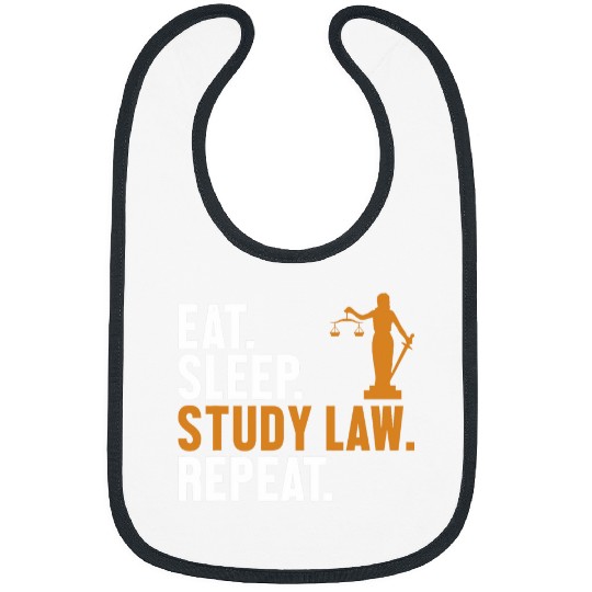 Eat Sleep Study Law Repeat Law School University Law Student Bibs
