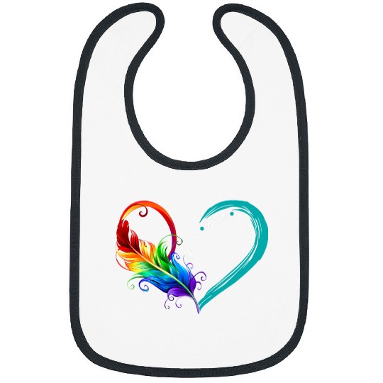 Feather faith hope love PTSD Awareness Gift for PTSD Patient Bibs