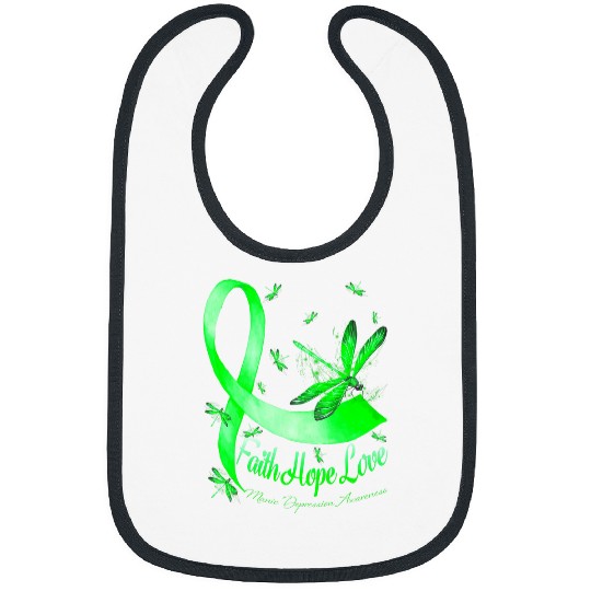 Faith Hope Love Manic Depression Awareness Dragonfly Bibs