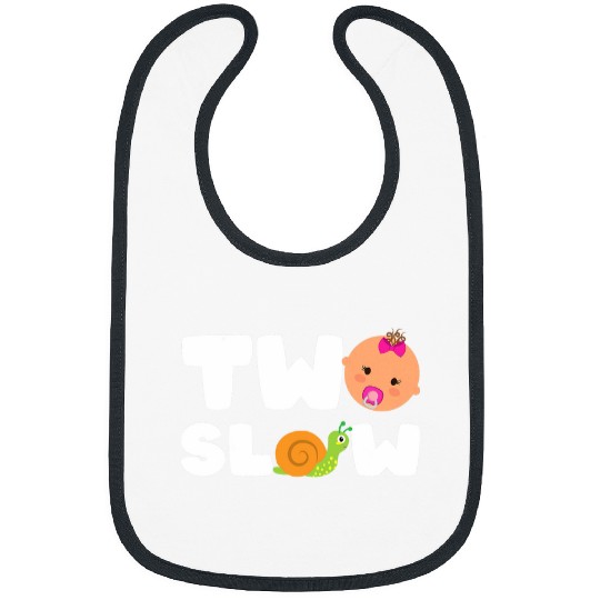 2nd Birthday Two Slow Funny 2 Year Old Toddler Snail Themed Bibs