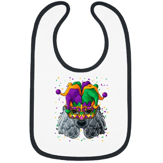Poodles Mardi Gras Dog Face carnivals Jester Festival Poodle dog Bibs