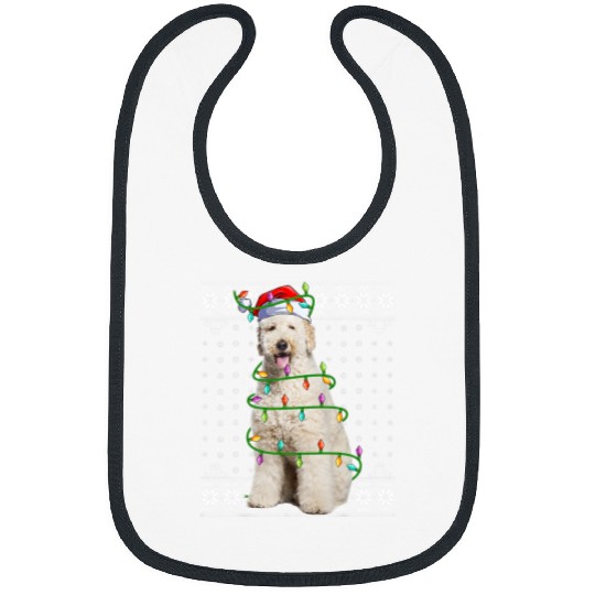 Dog xmass Ugly Sweater Lighting Labradoodle Dog Christmas Bibs