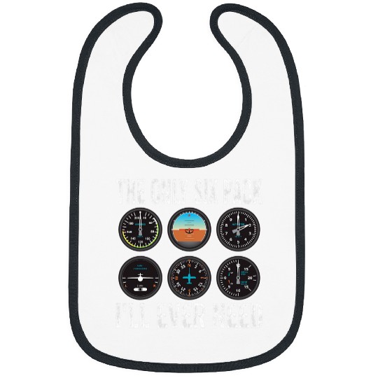 Only Six Pack Funny Pilo Airplane Flight Men Women Bibs