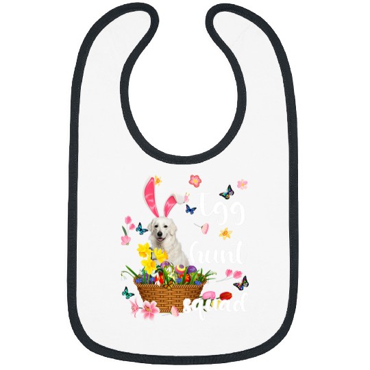 Kuvasz Happy Easter Day Easter Colorful Egg Hunt Bibs