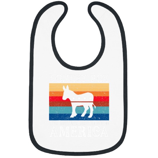 donkey pox  disease destroying america usa flag 3 Bibs