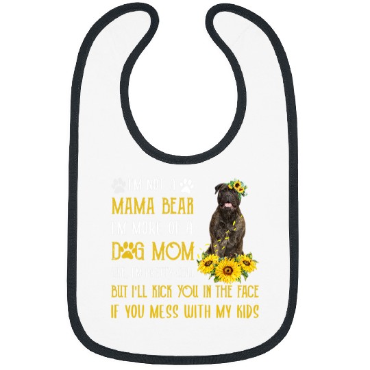 Sunflower Bull Mastiff Mom Mothers Day Dog Mom Women Bibs
