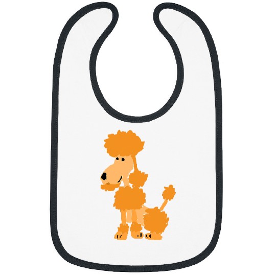 Poodles Smileteespetsa Cute Apricot Miniature Poodle Dog Cartoon 320 Poodle dog Bibs