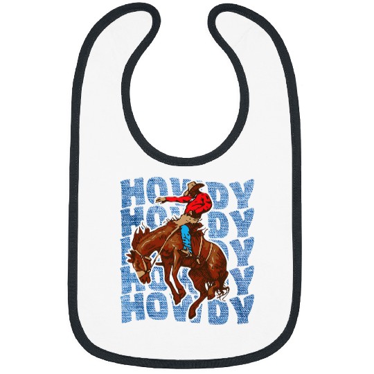 Howdy Jeans Retro Rodeo Cowboy Horse Southern Cowgirl Bibs