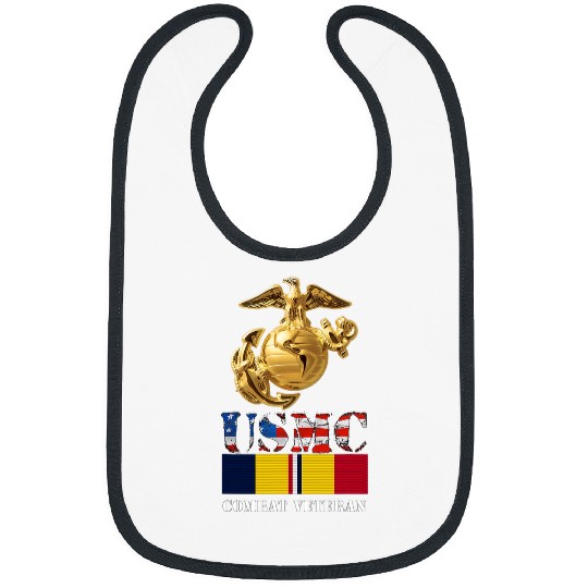 Eagle Globe Anchor Combat Warrior Veteran Bibs