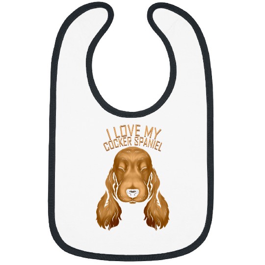 Dog Cocker Spaniel Lover I Love My Cocker Spaniel Bibs