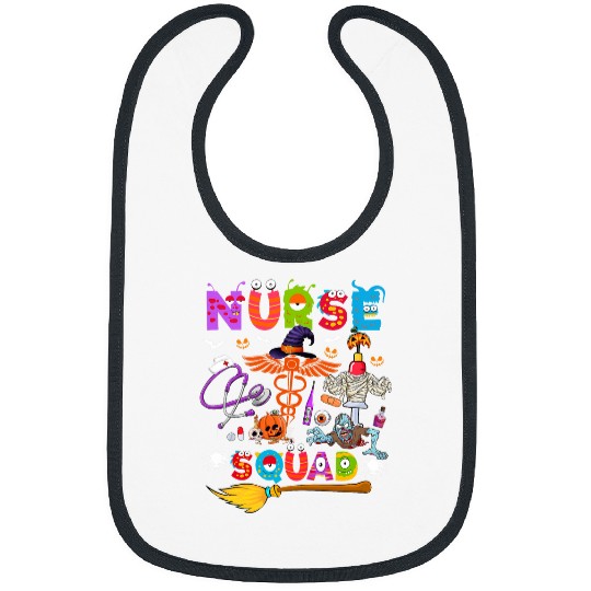 nurses Squad Halloween nurses Tools Mummy Horror Zombie Bibs