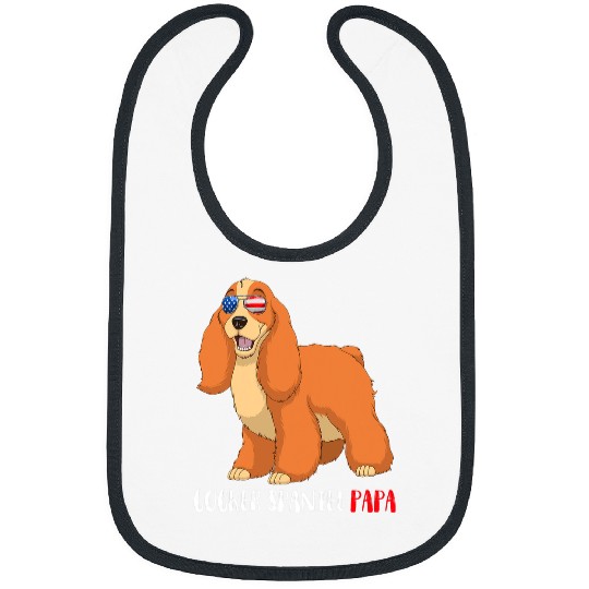 Dog Cocker Spaniel Weenie Papa Cocker Spaniel Dad Dog Cocker Spaniel Lovers Bibs