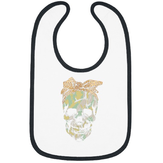 Skeletons Skulls Camouflage Skull Leopard Bandana Skull Bibs