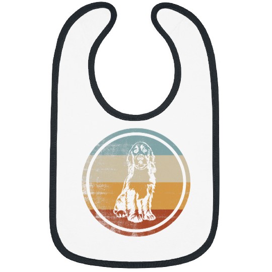 Dog Cocker Spaniel Retro vintages Dog Design English Cocker Spaniel 3 Bibs
