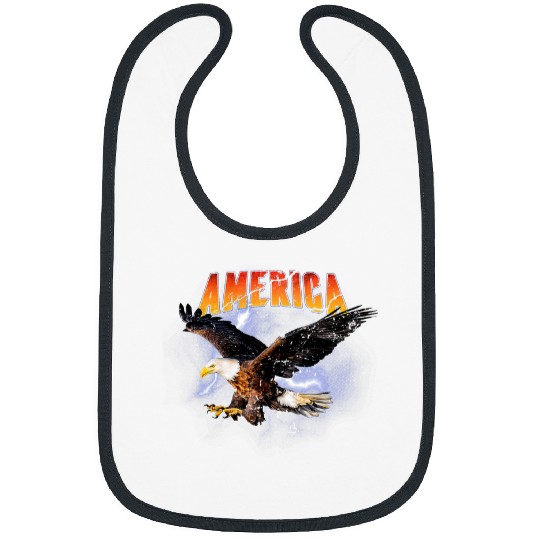 Bald Eagle  USA Badass Military America Bibs