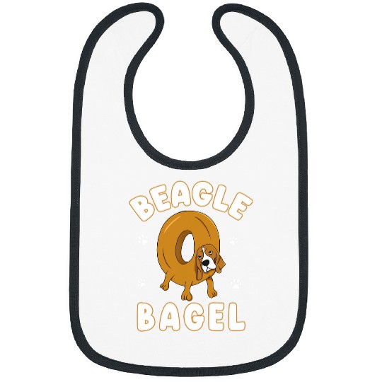 Beagle Bagel Baker For Bake Roll Lovers And Puppy Owners Bibs
