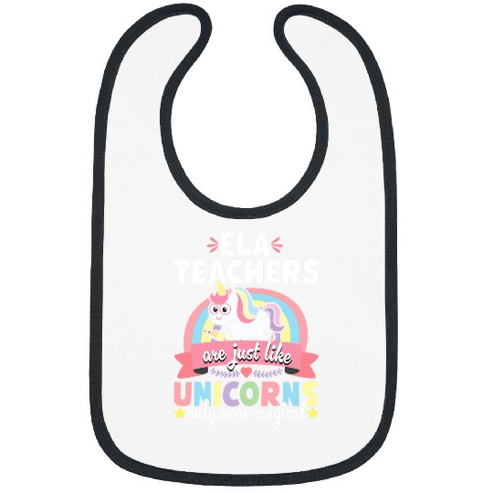English Language Arts ELA Teacher Appreciation Unicorns Funny Bibs