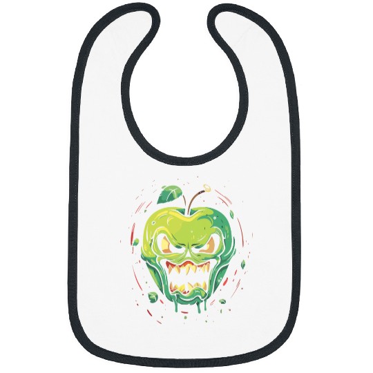 Halloween Apple Scary ghosts Trick Or Treat Spooky Fruit Bibs