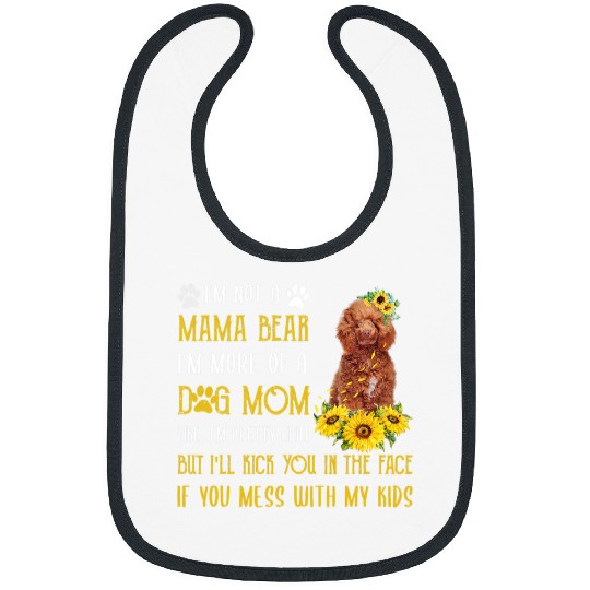 Poodles Sunflower Poodle Mom Mothers Day Dog Mom Women Poodle dog Bibs