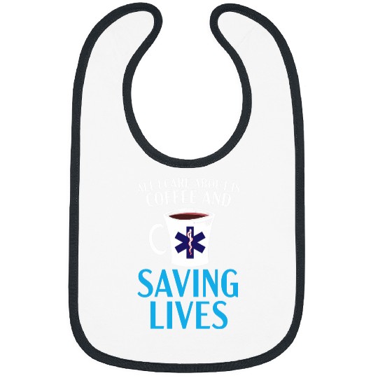 Coffee Paramedic Emergency EMT EMS Caffeinated Health Care Bibs