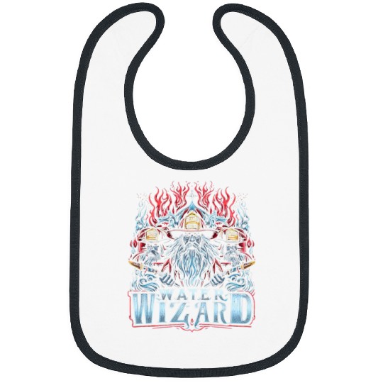 Fireman Water Wizard Firefghiter Funny Graphic Tees Bibs