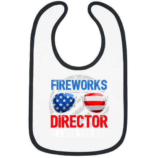 4th July Fireworks Director If I Run You Run Bibs