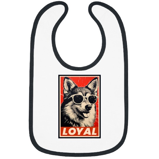 Alaskan Klee Kai Loyal Dog vintages Pet Mom Dad 1 Bibs