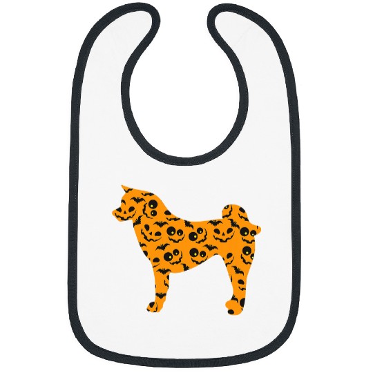 Akita Pumpkin Bat Shaped Funny Scary Halloween Gift Bibs