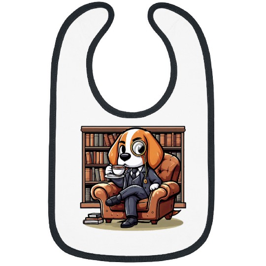 Beagle English Gentleman Funny Dog Victorian Bibs