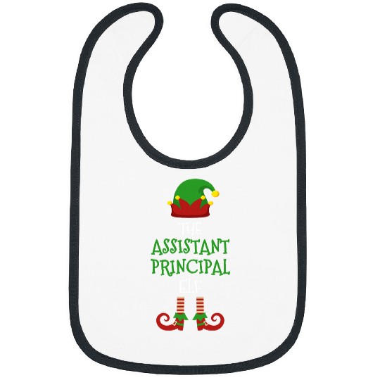 Assistant Principal Elf Matching Pajamas Christmas Teacher Bibs