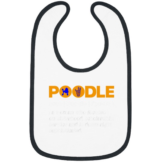 Poodles Womens SGRho Sigma 1922 Poodle Noun Gamma Rho Hand Sign 402 Poodle dog Bibs