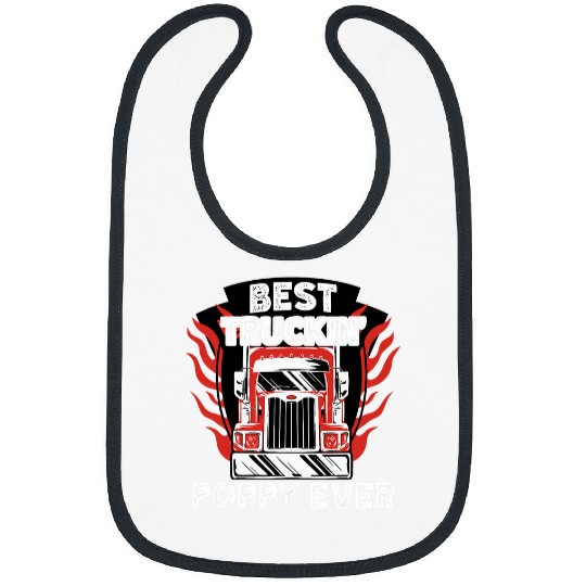 Trucking Poppy Ever Truck Driver Trucker Flame Design Bibs