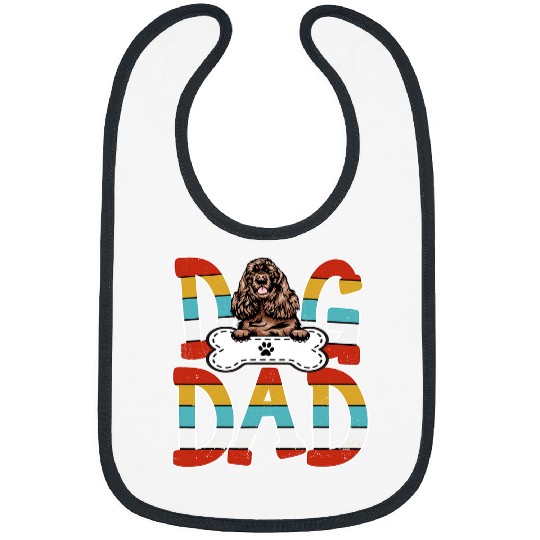 Dog Cocker Spaniel Dad Cocker Spaniel Lover Fathers Day Bibs