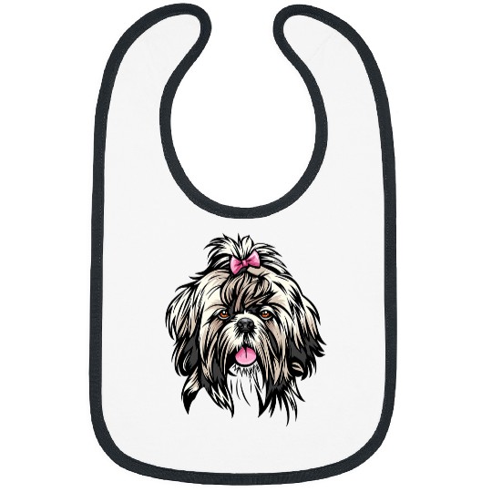 Cool Shih Tzu Face Bibs