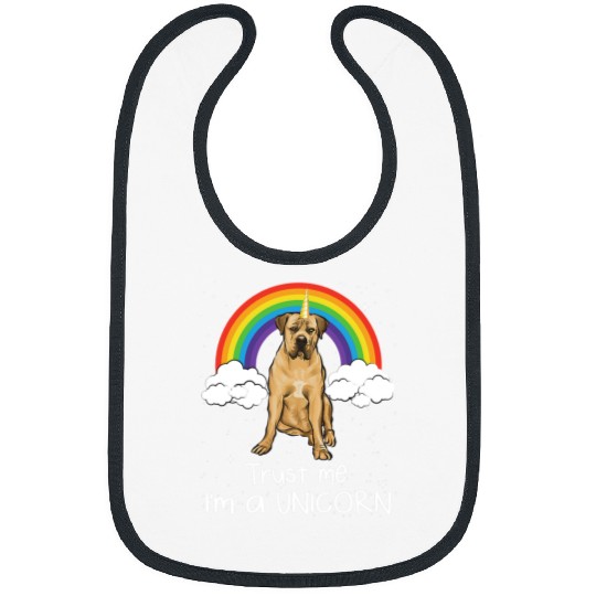 Rainbow Boerboel Trust Me Im A Unicorns Dog 337 Bibs